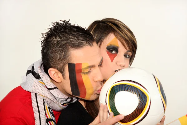 Quelques fans de football allemand — Photo