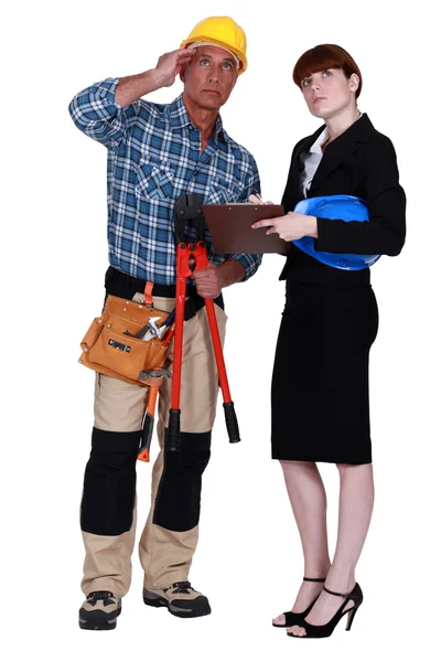 Vrouwelijke supervisor en werknemer — Stockfoto