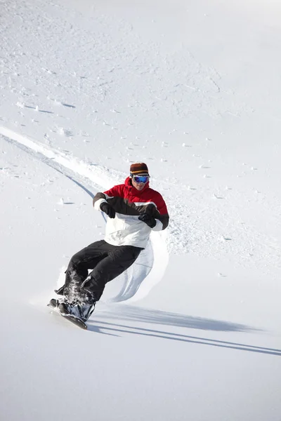 Homem snowboard — Fotografia de Stock