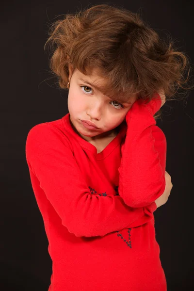 Mutsuz küçük kız — Stok fotoğraf