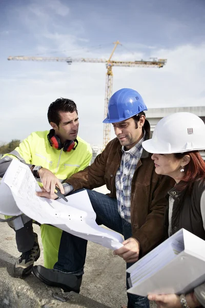 Team on construction site Royalty Free Stock Photos