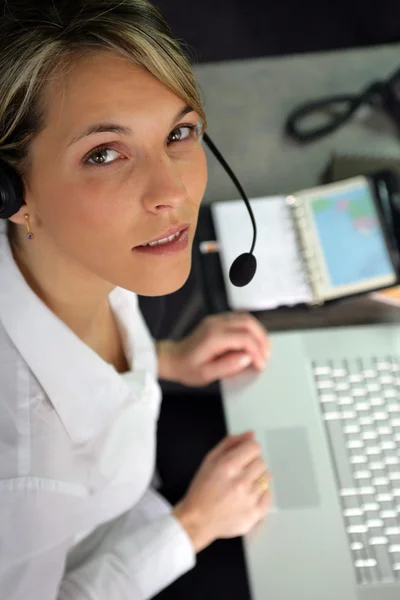 Werknemer callcenter — Stockfoto