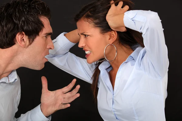 Una coppia che litiga . — Foto Stock