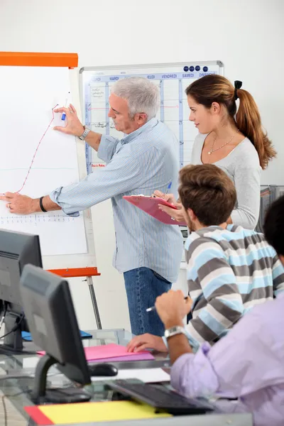 Studenter i säljträning — Stockfoto