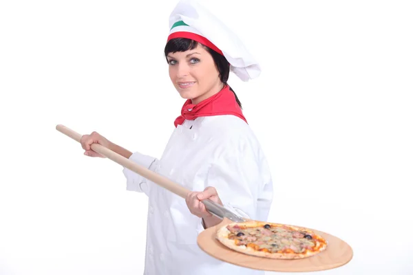 Pizza výrobce — Stock fotografie
