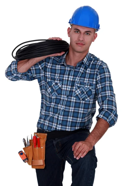 Carrete electricista de cableado — Foto de Stock