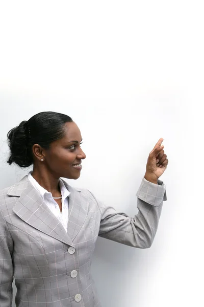 Mujer de negocios señalando —  Fotos de Stock