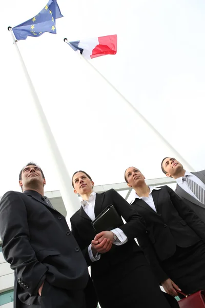 Ambitious team, low-angle view — Stock Photo, Image