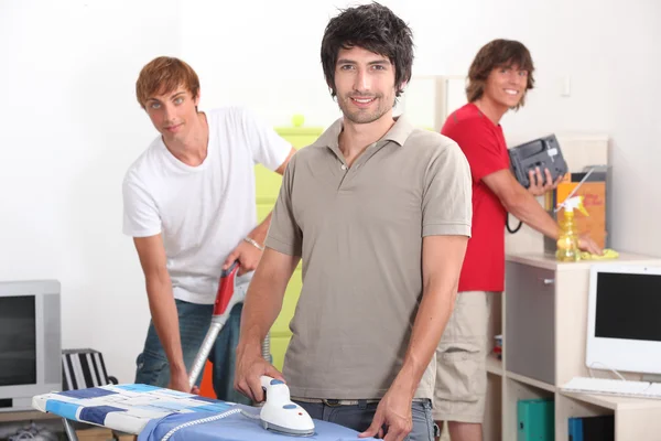 stock image Guys cleaning