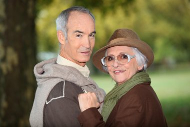 Seniors outdoors clipart