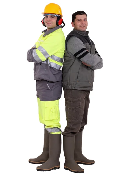 Two manual workers — Stock Photo, Image