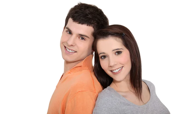 Young couple in studio Royalty Free Stock Images