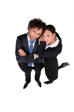 Chic business couple clipart