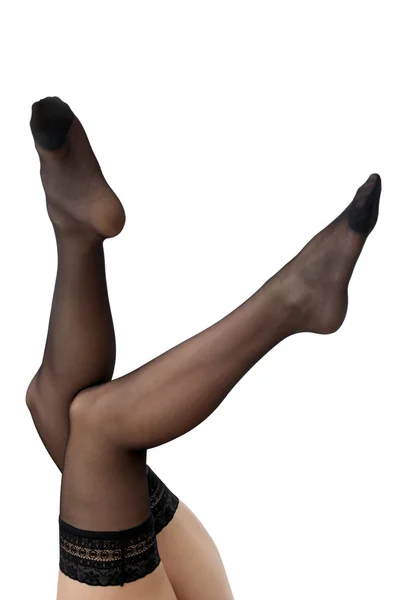 Clad çorap bacak — Stok fotoğraf
