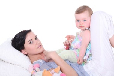 Woman with baby clipart
