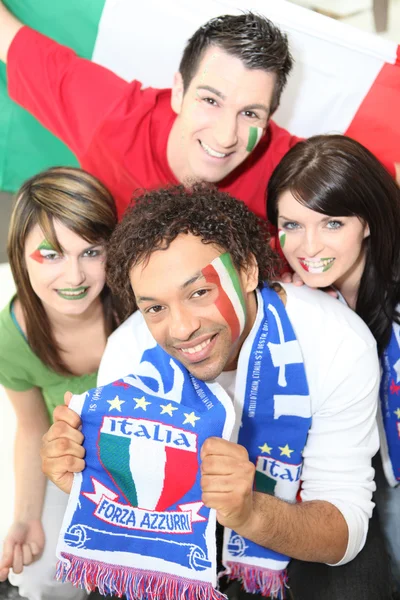 Italienische Fußballfans — Stockfoto