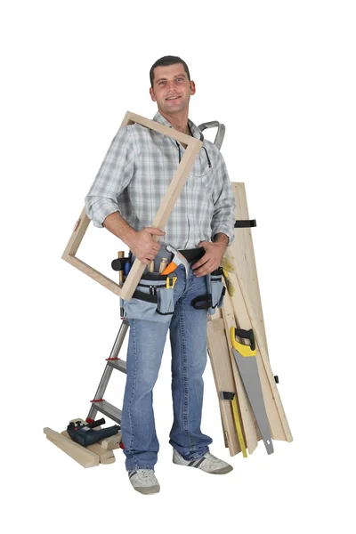 Portrait of a carpenter — Stock Photo, Image