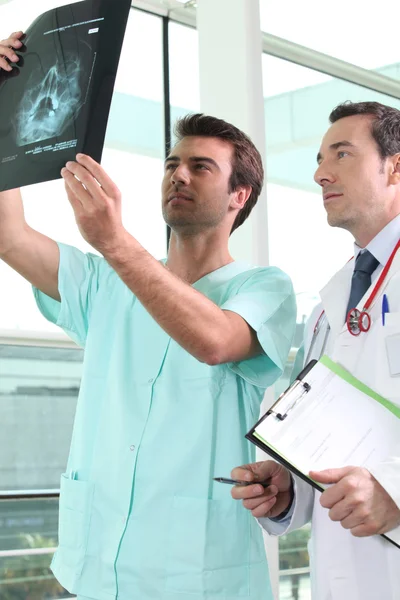 Médico e radiologista — Fotografia de Stock
