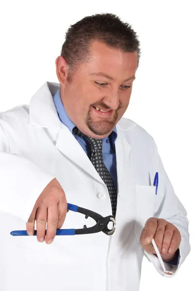 Doctor handling spanner — Stock Photo, Image