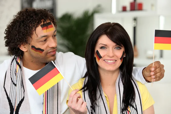 Patriotic German couple — Stock Photo, Image