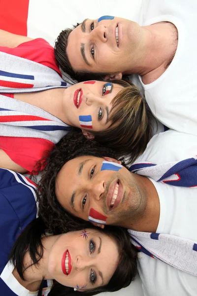 French football supporters — Stock Photo, Image