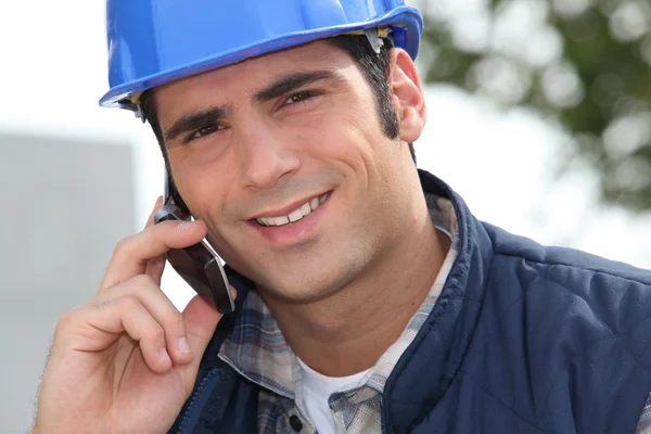 Foreman haciendo una llamada — Foto de Stock