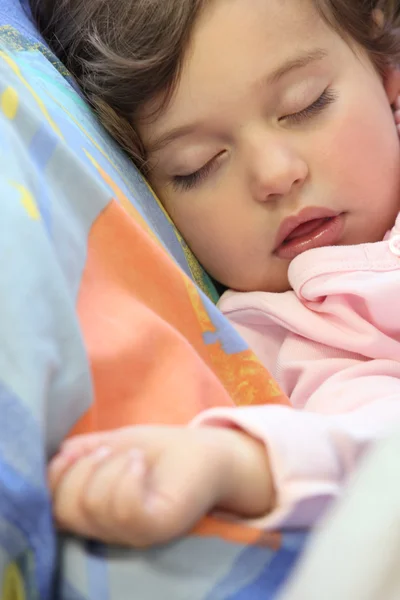 Little girl having a nap — Stock Photo, Image
