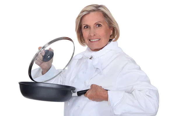 Vrouwelijke chef-kok — Stockfoto
