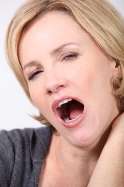 Woman yawning clipart