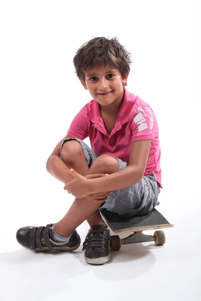 Boy with a skateboard — Stock Photo, Image