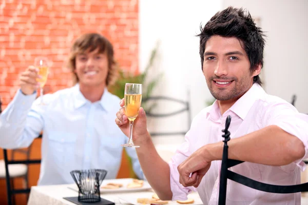 Dinner with champagne — Stock Photo, Image