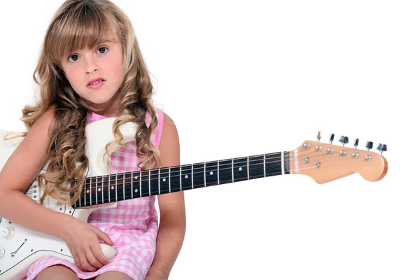 Κορίτσι με κιθάρα — Φωτογραφία Αρχείου
