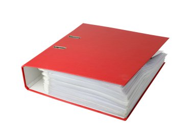 Red binder clipart