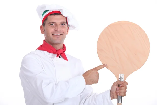Portret van een pizza chef-kok — Stockfoto