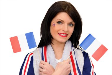 A patriotic woman clipart