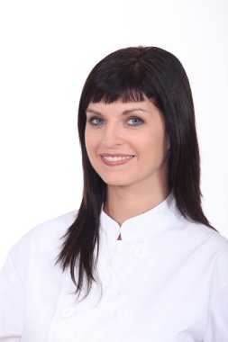 Portrait of a waitress clipart