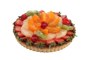 Mixed fruit tart clipart