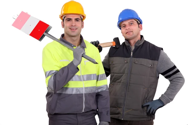 Trabalhadores da construção — Fotografia de Stock