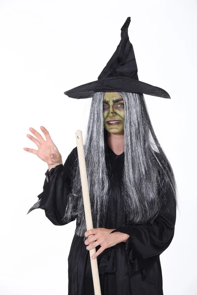 Witch met puntige hoed — Stockfoto