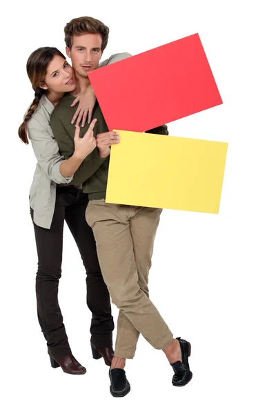 Red and yellow card — Stock Photo, Image