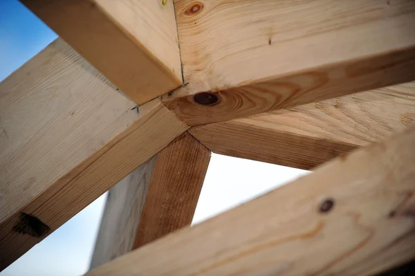 木屋顶框架 — 图库照片