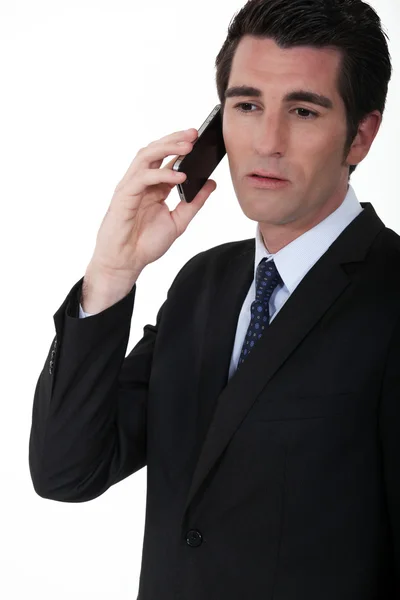 Un homme d'affaires au téléphone . — Photo