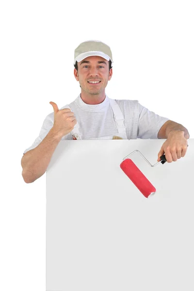 Painter giving the thumb's up — Stock Photo, Image