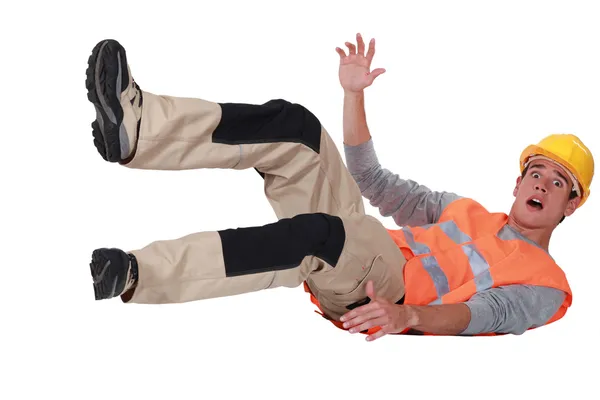 Labourer falling backwards — Stock Photo, Image