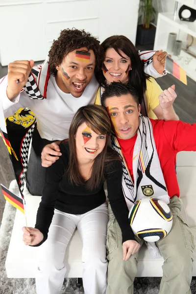 Group of german supporters — Stock Photo, Image