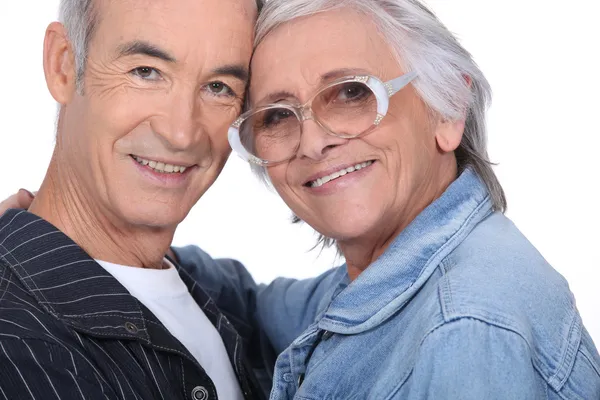 Close-up de um casal de idosos — Fotografia de Stock