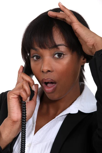 Shocked office worker — Stock Photo, Image