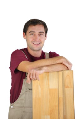 Expert in laminate flooring clipart