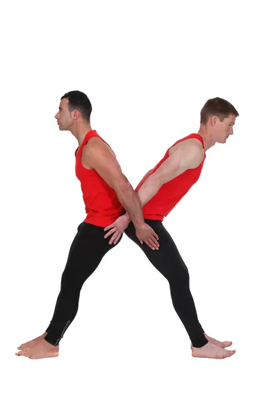 Dwóch mężczyzn gimnastyczek — Zdjęcie stockowe