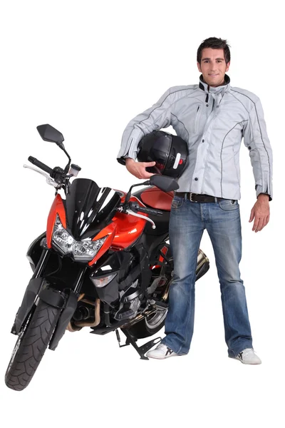 Mladý motorkář — Stock fotografie